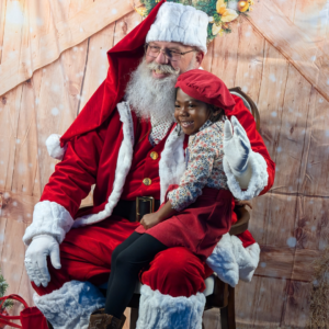 Santa with girl on lap