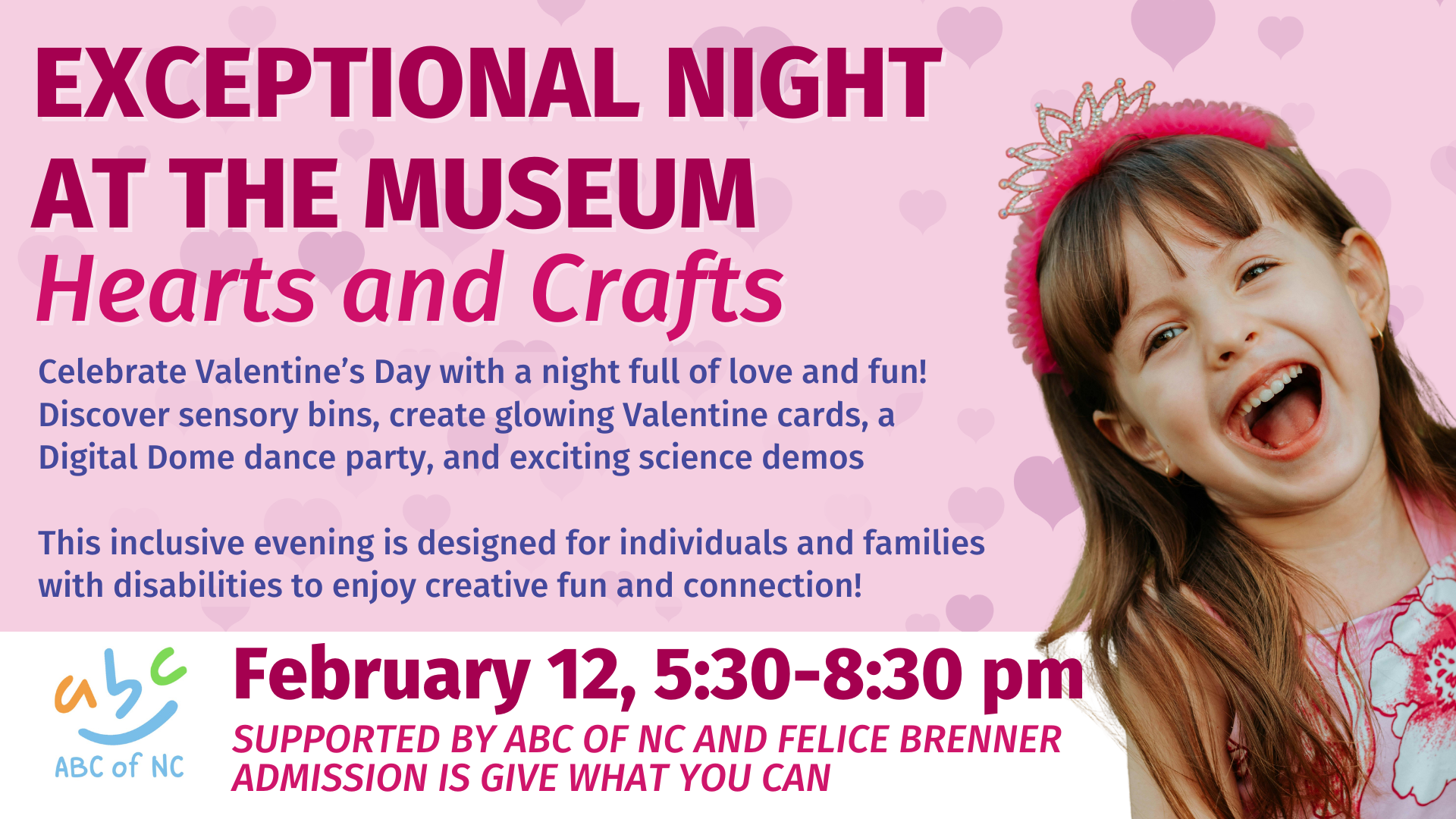 Exceptional Night flyer for February 12th at 5:30 Pm admission is give what you can